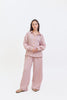 Hassal Spring Summer 24 - Lola Tea Pink Two Piece Textured Muslin Suit