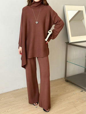 New Arrivals '26 - Jenny Brown Cape Knit Suit