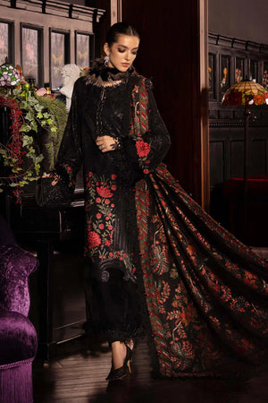 Winter Luxe '25 - 3 Piece Unstitched Embroidered Linen Suit | WL-1309