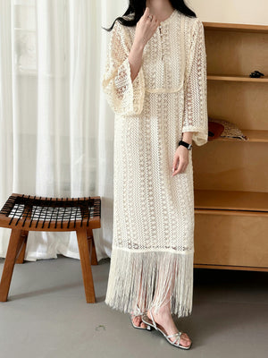 New Arrivals '26 - Maui Crochet Dress with Fringe Details | HS-1438