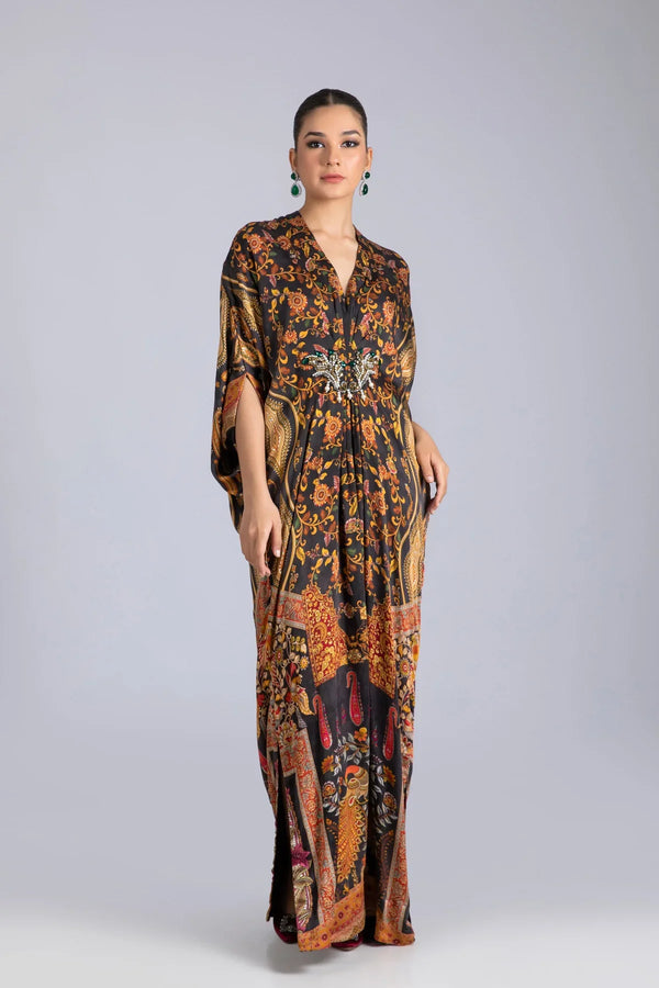 Kaftans - Kf-15618-Gold/Black