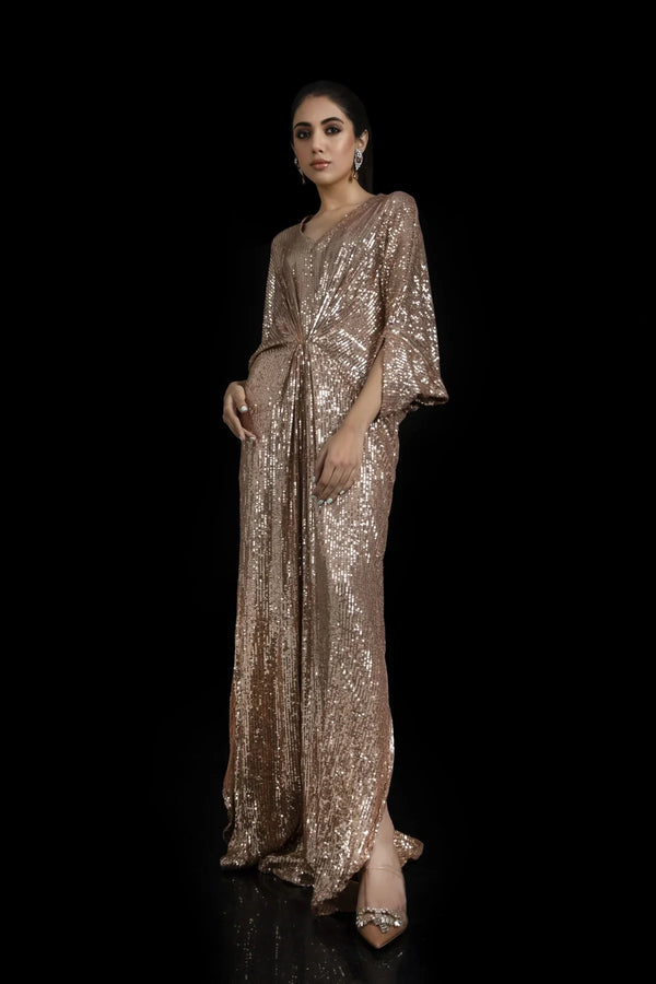 Kaftans - Kf-15227-Rose-Gold