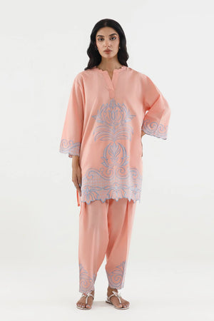 New In '26 - Stitched Embroidered Lawn Shirt+ Shalwar - SS26ESE417P2T