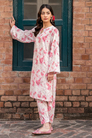 Basics '24 - Floral Gray-2 Piece (Shirt And Trouser)