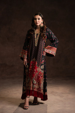 Solenne '25 - Multi Tassel Black Kaftan (D-01)