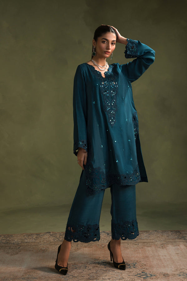 Ammara Khan Jade '24 - GLAM TEAL CO-ORD SET (D-02)