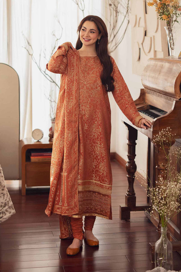 Unstitched Winter'24 - 3 Piece - Jacquard Embroidered Suit - 42404735