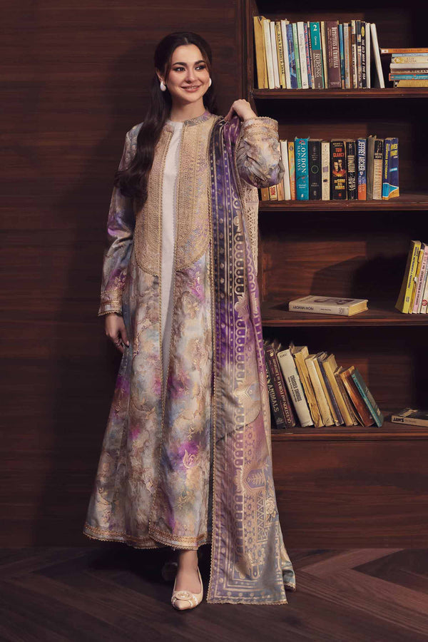 Unstitched Winter'24 - 3 Piece - Digital Printed Jacquard Embroidered Suit - 42404739