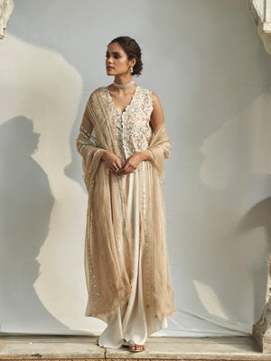 Bridal Couture - Koti W/ Loose Pant & Dupatta