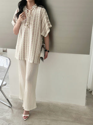 Spring Summer - Lagos Crochet Suit with Tassel | HS-1262