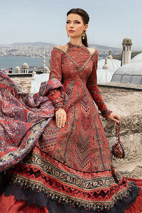 M Print'24 - 3 Piece Unstitched Printed Cambric Suit | MPT-2302-B