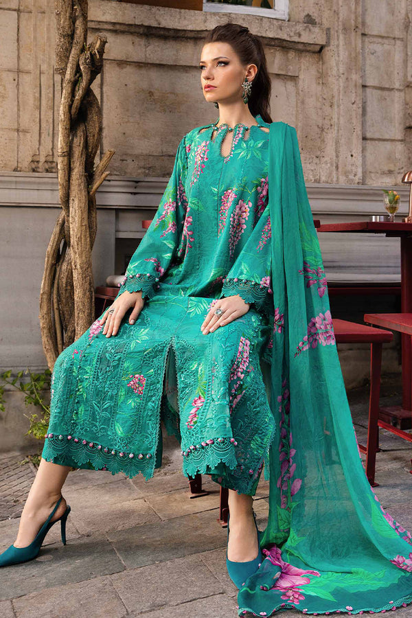 M Print'24 - 3 Piece Unstitched Printed Cambric Suit | MPT-2301-A