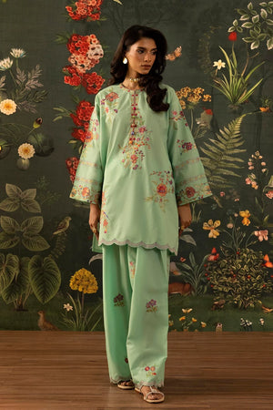New In '26 - Stitched Embroidered Lawn Shirt + Shalwar | SS26SGE405P2T (RTS)