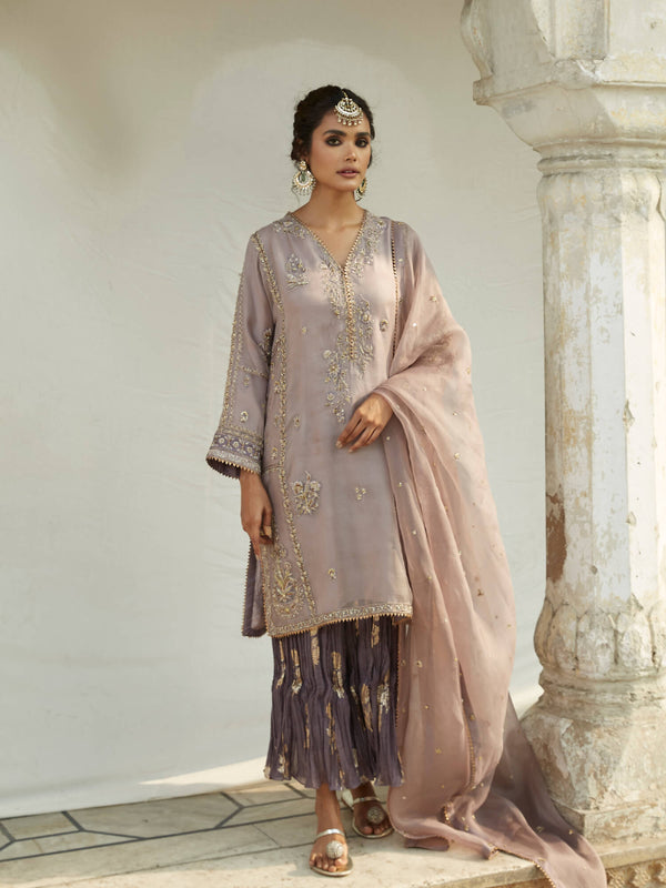 Bridal Couture - Raya Kurti W/ Crushed Izaar & Dupatta