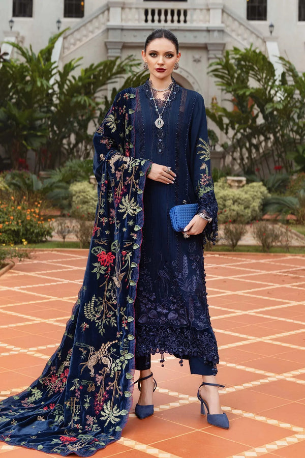 Winter Luxe '25 - 3 Piece Unstitched Embroidered Twill Linen Suit | WL-1312