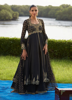 Mayna Festive Luxe Pret '25 - Mehzar Black Kalidaar And Dupatta