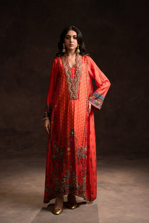 Ronaq '26 - Festive Orange Kaftan (D-03)