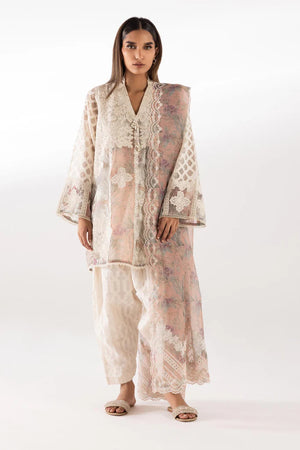 Eid Edit '26 - Stitched Embroidered Jacquard Shirt + Shalwar | SS25SGE459P2T