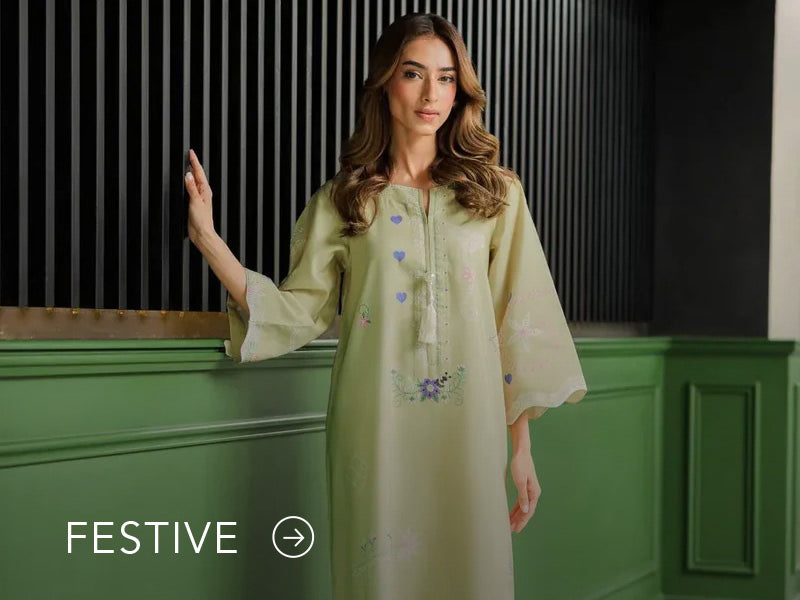 A banner for the festive collection on Nainpreet, featuring embroidered velvet and celebratory accents.