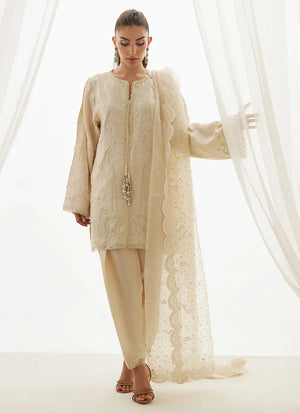 Luxe Pret '25 - Mavi Ivory Shirt And Dupatta