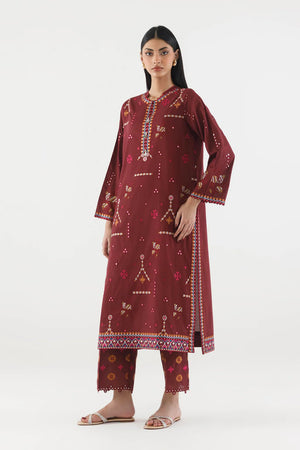 New In '26 - Stitched Embroidered Lawn Shirt+ Culotte - SS26SGE471P2T