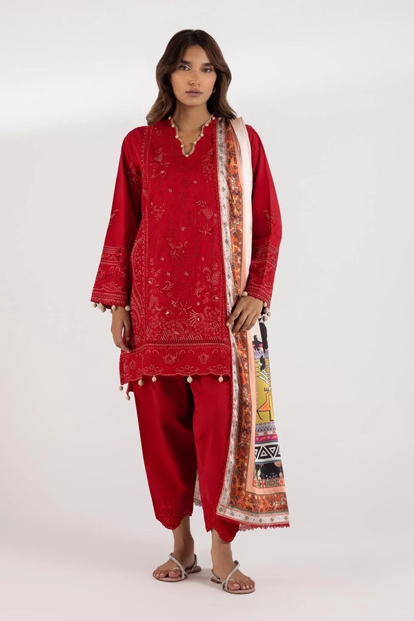 Pre-Fall Collection '25 - Stitched Embroidered Lawn Suit SS25SGE417P3