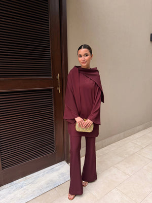 Burgundy Drape Set