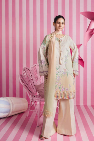 Spring Summer '26 - 3 Pc Unstitched Embroidered Lawn Suit - #MB-CUSV13-07A (RTS)