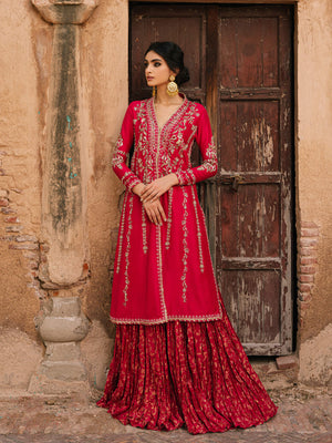 Couture Autumn Winter '23 - Anum Kurti W/ Crushed Lehenga