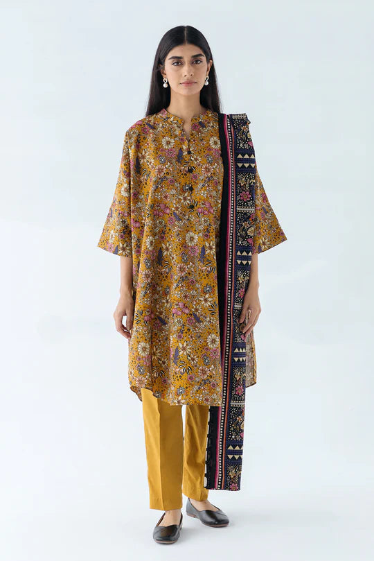 Beechtree Unstitched Winter '23  -  Amber Glow-Printed-2P-Khaddar