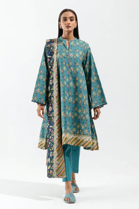 Unstitched Winter '23 - Cerulean Glow-Printed-2P-Khaddar