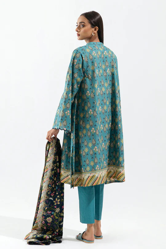 Beechtree Unstitched Winter '23  - Cerulean Glow-Printed-2P-Khaddar