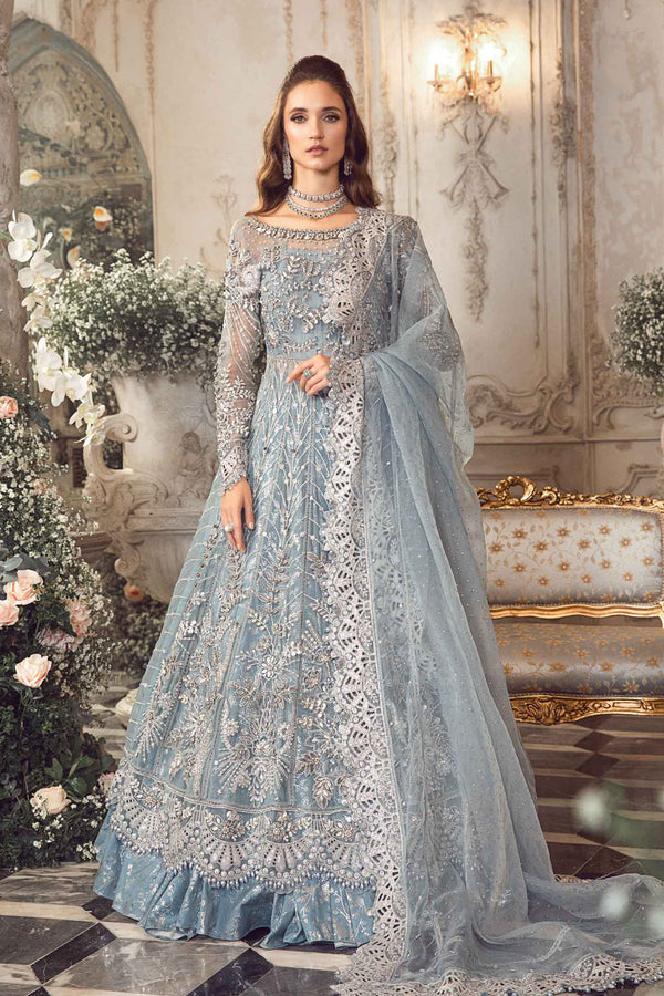 Maria B Unstitched Mbroidered '23 - Ice Blue BD-2702