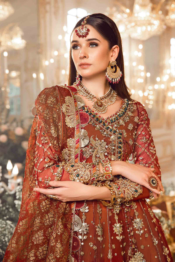 Maria B Unstitched Mbroidered '23 - Maroon BD-2705