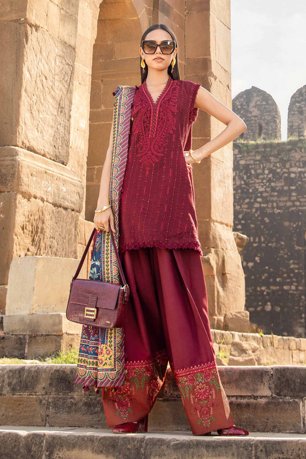 Mprints'24 - 3 Piece Unstitched Printed Linen Suit | MPT-2407-B