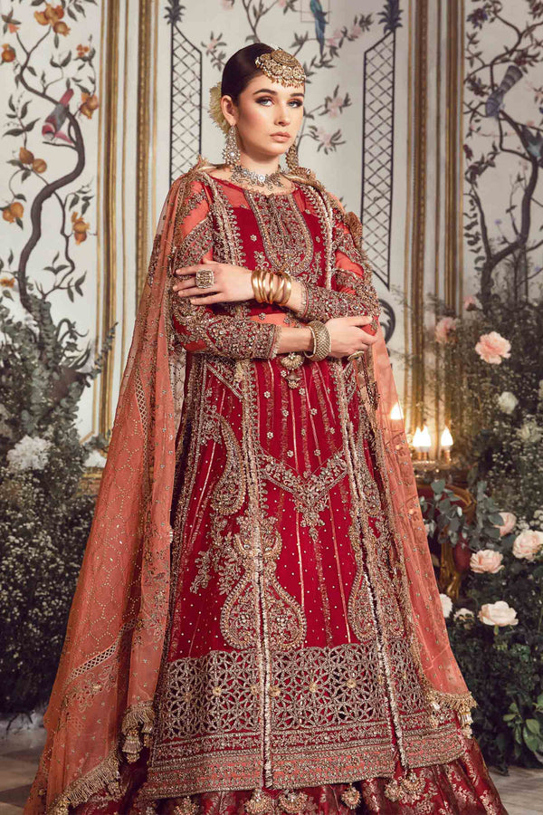 Maria B Unstitched Mbroidered '23 - Maroon BD-2708