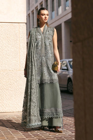 Lawn '26 - 3 Piece Unstitched Embroidered Lawn Karandi Suit | D-2603-B