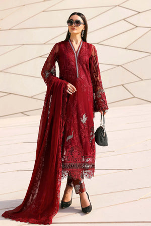 Lawn '26 - 3 Piece Unstitched Embroidered Net Suit | D-2607-A