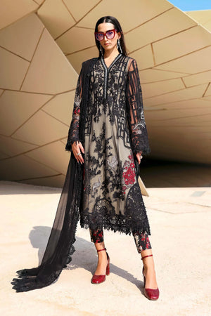 Lawn '26 - 3 Piece Unstitched Embroidered Net Suit | D-2607-B