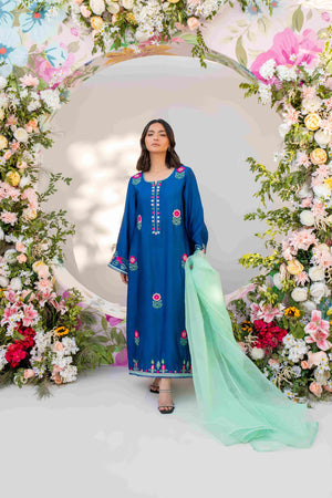 Silk & Bows Eid Edit’25 - Blueberry