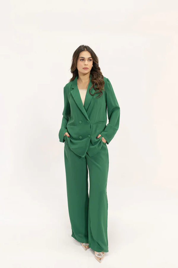 Spring Summer 24 - Safiya Green Double Breasted Suit