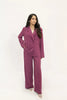 Hassal Spring Summer 24 - Safiya Plum Double Breasted Suit