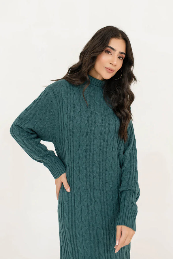 Hassal Autumn Winter '23 - Classic Cable Knit Dark Green