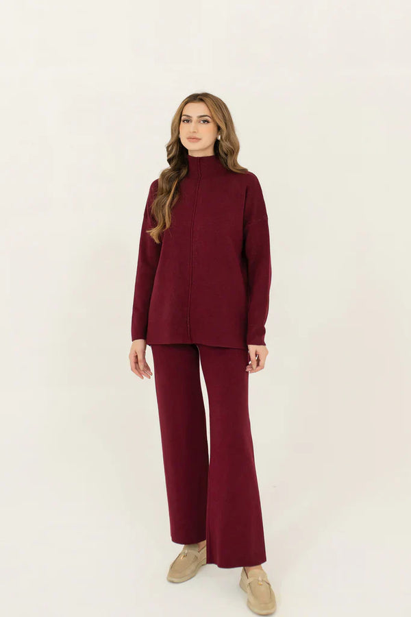 Autumn Winter '23 - Scarlett Two Piece Knit Set Plum