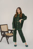 Hassal Autumn Winter '23 -  Defne Oversized Green Houndstooth Suit