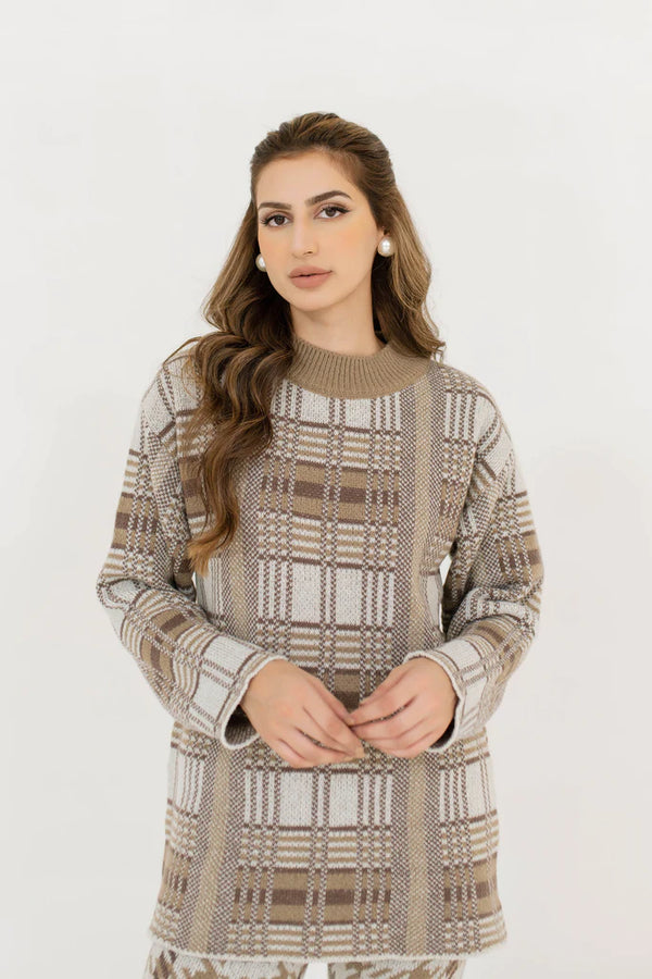 Hassal Autumn Winter '23 - Elice Brown Knit Set