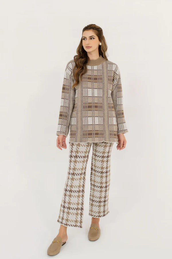 Hassal Autumn Winter '23 - Elice Brown Knit Set