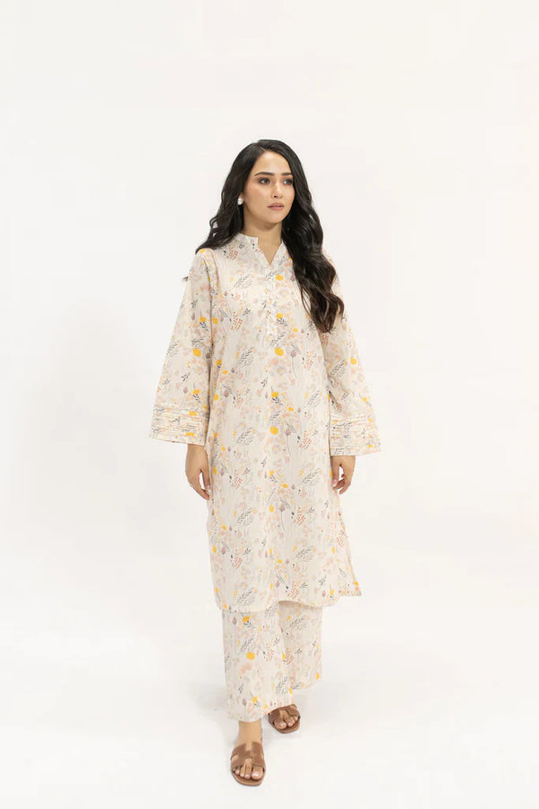 Spring Summer 24 - Marma Yellow Pearl Floral Print Suit