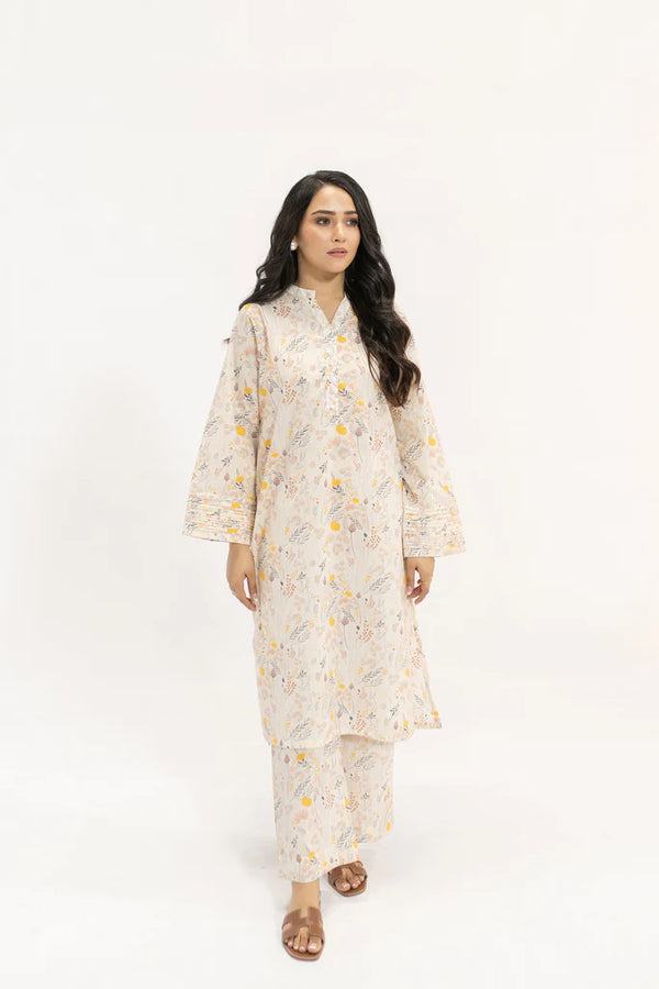 Hassal Spring Summer 24 - Marma Yellow Pearl Floral Print Suit