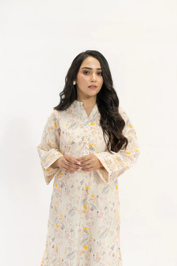Hassal Spring Summer 24 - Marma Yellow Pearl Floral Print Suit
